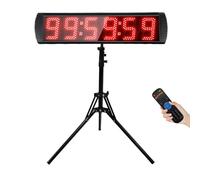 YZ Timer Sport, Chronomètre avec TéLéCommande, Compte à Rebours, Luminosité RéGlable ChronomèTre Sport avec Trépied, Horloge Murale Numerique 5'' Chiffre LED, Minuteur Fitness pour Home Gym Garage