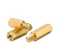 YZADSXCL Lot de 10 vis d'espacement hexagonales en Laiton M2 M2.5 M3 M4 M5 filetées for PCB, Ordinateur, Carte mère, entretoise(30mm x10pcs,M5)