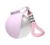 YZBACIL Round 304 Stainless Steel Pet Water Bottle, Foldable Silicone Outdoor Dog Bowl with Lanyard Hook for North American Pet Owners