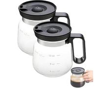YZBBSH Lot de 2 tasses à café en verre de 473,6 ml - Style cafetière transparent résistant à la chaleur avec couvercle de voyage de type paille, tasse en verre de grande capacité pour café chaud, thé