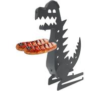 YZBBSH Support amusant pour hot-dog pour grill, porte-saucisses en forme de dinosaure, accessoire de barbecue en acier inoxydable pour cuisine en plein air, camping, fêtes de jardin et hayon