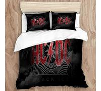 YZBEDSET Parure de lit Adulte,ACDC (7),1 Housse de Couette 200 x 200cm + 2 Taies d'Oreillers 50 x 75cm
