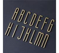 YZDKJ 0-9 A-Z Cuivre de cuivre Alphabet Lettres Numérums adhésifs Combinaison pour House Hotel Home Porte Nom Baby Nom DIY Accueil Décor (Color : Brass, Height : About 7cm)