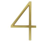 YZDKJ 127mm Golden Floating Moderne Maison Moderne Numéro de Porte en Laiton Satiné Numéros d'adresse pour la Maison Numérique Plaques de signalisation en Plein air 5 po.#1 (Color : 4)