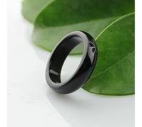 YZDKJ Bague de Jade Noir Agate Naturel for Hommes ou Femmes Couple Amoureux Jade jades Bague Queue Bijoux (Ring Size : 10.5)