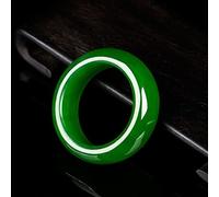 YZDKJ Bague Jade Jade Hetian Naturel et Bague Tianyu Doigt Jasper Spinach Green Jade Bague mâle et Femelle Jade Anneau (Size : 17mm)