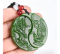 YZDKJ Chinois Vert Jade Dragon Phoenix Jade Pendentif Bijoux Chanceux amulette d'amulette Jade Jade pendentifs Jade Beau Bijoux (Gem Color : Dragon Phoenix)