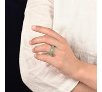 YZDKJ Espèce cireuse Verte de Glace Naturelle Une Bague Jade Jade for Hommes et Femmes Couple Jade Bague Simple personnalité Anneau (Color : 21mm)