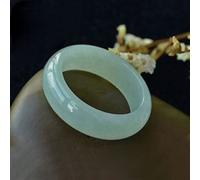 YZDKJ Jade Bague Naturel Birman Jadee Bague Bijoux Bague Blanc Anneau Emerald Hommes et Jade Femme Bijoux Fins (Gem Color : Inner Diameter 20 mm)