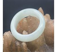 YZDKJ Jade Bague Naturel Birman Jadee Bague Bijoux Bague Blanc Anneau Emerald Hommes et Jade Femme Bijoux Fins (Gem Color : Inner Diameter 19 mm)