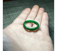 YZDKJ Jade Bague Naturelle Birmane Jade Dark Green Ring Bijoux Bijoux Fine Bijoux Hommes et Femmes Bijoux Bague Vert Bijoux (Gem Color : Inner Diameter 23 mm)