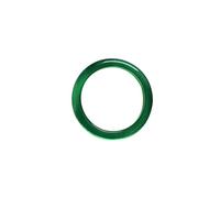 YZDKJ Naturel Green Agate Bague à Queue très Fine Simple Anneau Simple Feuille Filet Filet Rouge Paire Roue Annonce Motif Jade Bague (Color : 18mm)