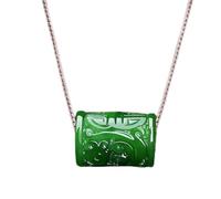 YZDKJ Naturel Jade Jade Perles Pendentif Collier Pendentif Bijoux Bijoux Accessoires Mode Homme Sculpté Main Luck Ambulant Cadeaux