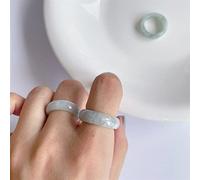 YZDKJ Version coréenne Corée de S925 Silver Mode All-Match Belle Bague de Jade Naturel Jade Jade personnalisé (Size : 19mm)