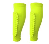 YZDKR 1 Pair Football Shin Guards Sleeves Honeycomb Nylon Support Sock Shin Protector Soccer Gear Shields Sports pour Basketball, Football, Course à Pied(Green-2Pcs,L)