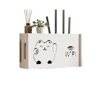 YZDKR Boîte de Rangement pour routeur à Fixation Murale Étagère Murale Blanche for routeur sans Fil, Prise et câbles. Support de Rangement Suspendu Simple(Color 8)