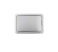 YZDKR Couvercle de poubelle à rabat en acier inoxydable encastré et intégré for comptoir de cuisine pour plan de travail de cuisine(Silver 22.7x16.3CM)