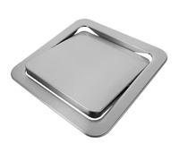 YZDKR Couvercle de poubelle à rabat en acier inoxydable encastré et intégré for comptoir de cuisine pour plan de travail de cuisine(17.8cm)