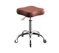 YZDKR Height Adjustable Swivel Stool with Wheels PU Leather Rolling Stool for Home Kitchen Salon Nail Studio pour Salon, Bureau, Massage(Pink (Silent Wheel))