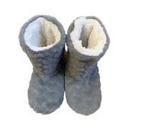 YZDKR Pantoufles d'hiver for femmes, chaussures for couple, chaussettes de sol for adultes, antidérapantes, en velours épais, pantoufles danse d'intérieur à tube haut pour les femmes(Dark grey,43-44)