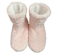 YZDKR Pantoufles d'hiver for femmes, chaussures for couple, chaussettes de sol for adultes, antidérapantes, en velours épais, pantoufles danse d'intérieur à tube haut pour les femmes(Pink,43-44)