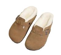 YZDKR Pantoufles d'intérieur décontractées for femmes, pantoufles d'hiver chaudes en polaire for, basses for, confortables for pour les femmes(Chocolate,36)