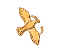Yzdysg Anneaux ouverts réglables en acier inoxydable - Oiseau mouche symbolisant la paix et les libertés - Bijoux pour femmes à la mode