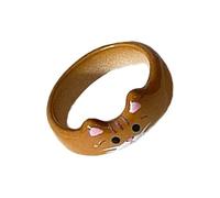 Yzdysg Bagues faites à la main en forme de chats sur le thème des animaux, accessoire de bijoux pour femmes et amateurs de mode pour le Nouvel An, Inner diameter is about 1.8-2cm, Plastique/résine