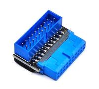 Yzdysg Carte mère de bureau USB 3.2 GEN1 19 broches/20 broches Adaptateur coudé 90 degrés