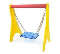 Yzdysg Jouet balançoire en acrylique avec chaîne de suspension pour poussin, perchoir pour oiseau, perroquet, poule, ara, support d'entraînement