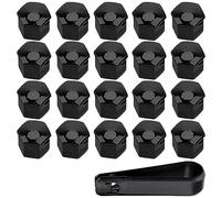 YZECEBNF 20 Pcs Cache-écrous de Roue Voiture pour Fiat Ducato 2006-2021, Cache Ecrou Capuchons D'écrou de Roue Hexagonaux Couvre-écrous Anti-poussière Protection Accessoires,A/Black-21mm