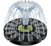 Yzert Fontaine Solaire Extérieur Vert-Olive, Solaire Flottant Fontaine Mini Jardin Pompe Fontaine Solaire Flottante avec 7 Buses & 4 Tiges Fixes pour Bain d'oiseaux, Jardin Fontain