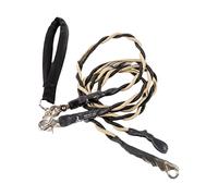 YzG781 Laisse élastique double pour chien - Outil de dressage à la première étape, laisse extensible assez solide, conçue pour tirer (, S (jusqu'à 9 kg) double) yzG781 (doré, L)
