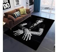 YZGAH Français Rock Star Johnny Hallyday Tapis Imprimé Tapis De Pique-Nique pour Salon Chambre Beau Tapis Photographie Props Cadeau d'anniversaire I5313 50X70Cm