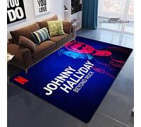 YZGAH Français Rock Star Johnny Hallyday Tapis Imprimé Tapis De Pique-Nique pour Salon Chambre Beau Tapis Photographie Props Cadeau d'anniversaire I9319 60X90Cm
