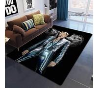 YZGAH Français Rock Star Johnny Hallyday Tapis Imprimé Tapis De Pique-Nique pour Salon Chambre Beau Tapis Photographie Props Cadeau d'anniversaire I5412 50X70Cm