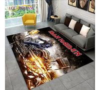 YZGAH Heavy Metal Band, I-Iron ACES High Area Carpet, Tapis pour Salon Chambre Canapé Doormat Décoration, Enfants Antidérapant Floor Food 3D V814 140X200Cm