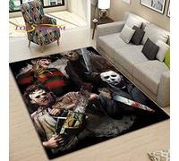 YZGAH Personnages De Film d'horreur Tapis De Sol Tapis Doux pour Chambre Salon Halloween Tapis De Sol Tapis Antidérapants Tapis Amant De Film G7033 60X90Cm