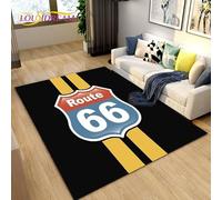 YZGAH Route Historique 66, Mother Road, Mãe Estrada Area Carpet, Tapis pour Salon De La Maison Canapé Paillasson Décor, Tapis De Sol Antidérapant P1594 140X200Cm