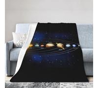 YzgWjBhd Couverture polaire imprimée avec système solaire pour lit, canapé, voyage, extérieur pour toutes les saisons, 152,4 x 127 cm