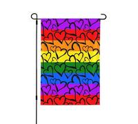 YzgWjBhd Drapeau de maison à motif arc-en-ciel Gay Pride double face, de qualité supérieure, grand drapeau de maison, décoration saisonnière, 31,8 x 45,7 cm