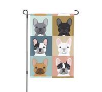 YzgWjBhd Drapeau de maison bouledogue français vertical double face, de qualité supérieure, grand drapeau de maison, décoration saisonnière, 31,8 x 45,7 cm