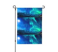 YzgWjBhd Drapeau de maison des aurores boréales verticales double face, de qualité supérieure, grand drapeau de maison, décoration saisonnière, 31,8 x 45,7 cm