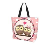 YzgWjBhd Grand sac fourre-tout de sorcière d'Halloween pour femme, grand sac de courses, amusant et léger pour porter au quotidien, Hiboux mignons, One Size