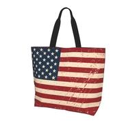 YzgWjBhd Grand sac fourre-tout pour femme, motif drapeau de l'Amérique, sac de courses, drôle et léger