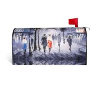 YzgWjBhd Housse de boîte aux lettres avec motif d'arbre de Paris et Tour Eiffel, imperméable, protection UV, 64,8 x 53,3 cm