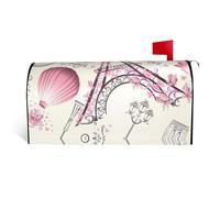 YzgWjBhd Housse de boîte aux lettres motif Tour Eiffel de Paris, imperméable, protection UV, 53,3 x 45,7 cm