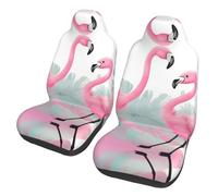 YzgWjBhd Lot de 2 housses de siège de voiture de qualité supérieure - Confortables - Imprimé flamant rose - Sièges avant avant pour berline, VUS, camion