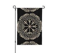 YzgWjBhd Magical Design Drapeau vertical double face avec runes nordiques et boussole - Pour printemps et été - Décoration saisonnière - 71,1 x 101,6 cm