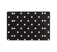 YzgWjBhd Paillasson imprimé à pois noirs et blancs, tapis antidérapant pour extérieur et intérieur, tapis de sol amusant en mousse à mémoire de forme, 182,9 x 121,9 cm